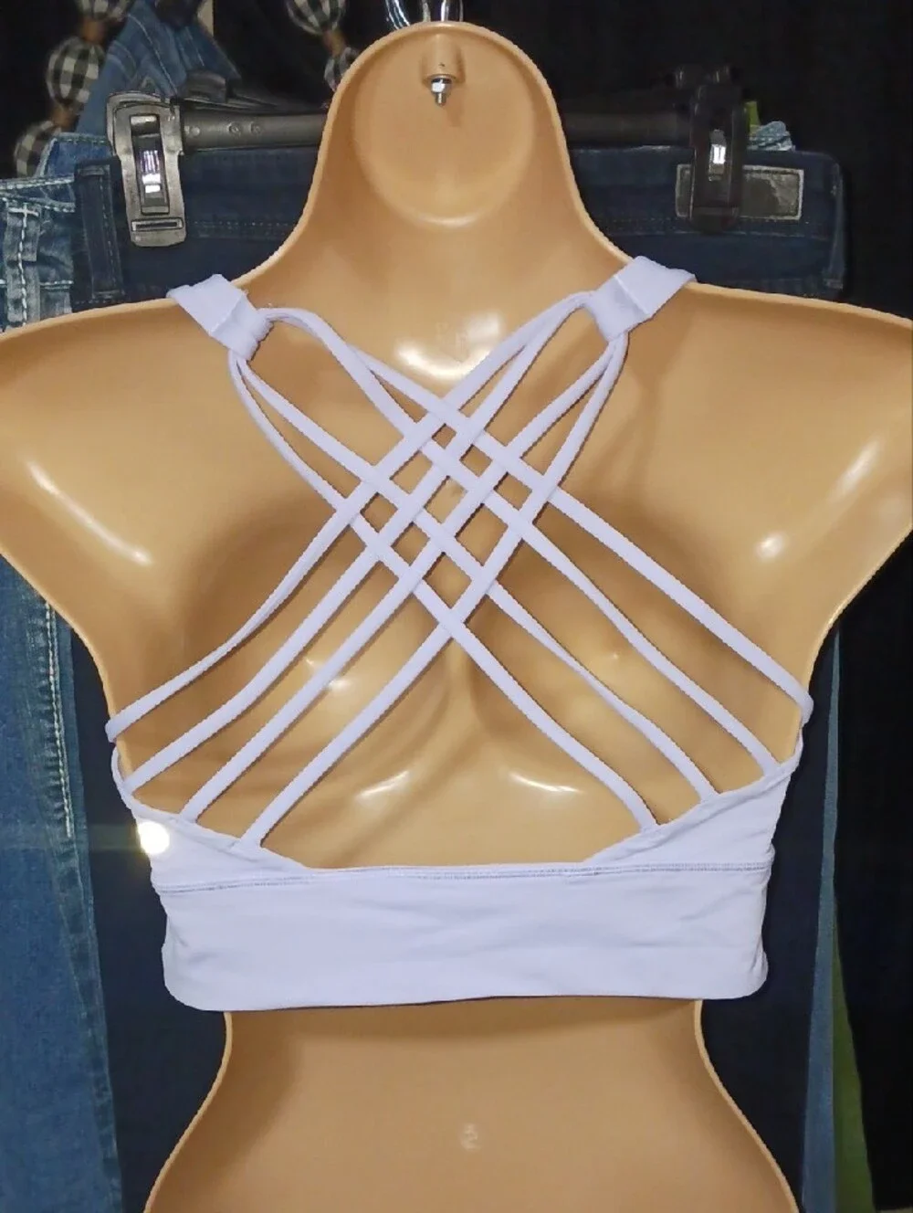lululemon athletica Lavender Scoop Neck Crop Sports Bra